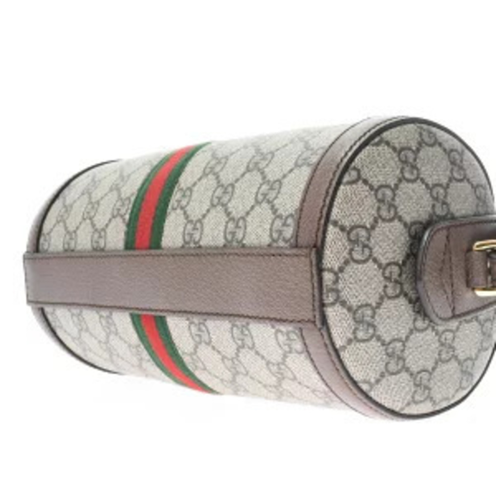 Gucci Ophidia GG Boston Bag Beige Brown Supreme Canvas Leather Shoulder - Picture 4 of 9